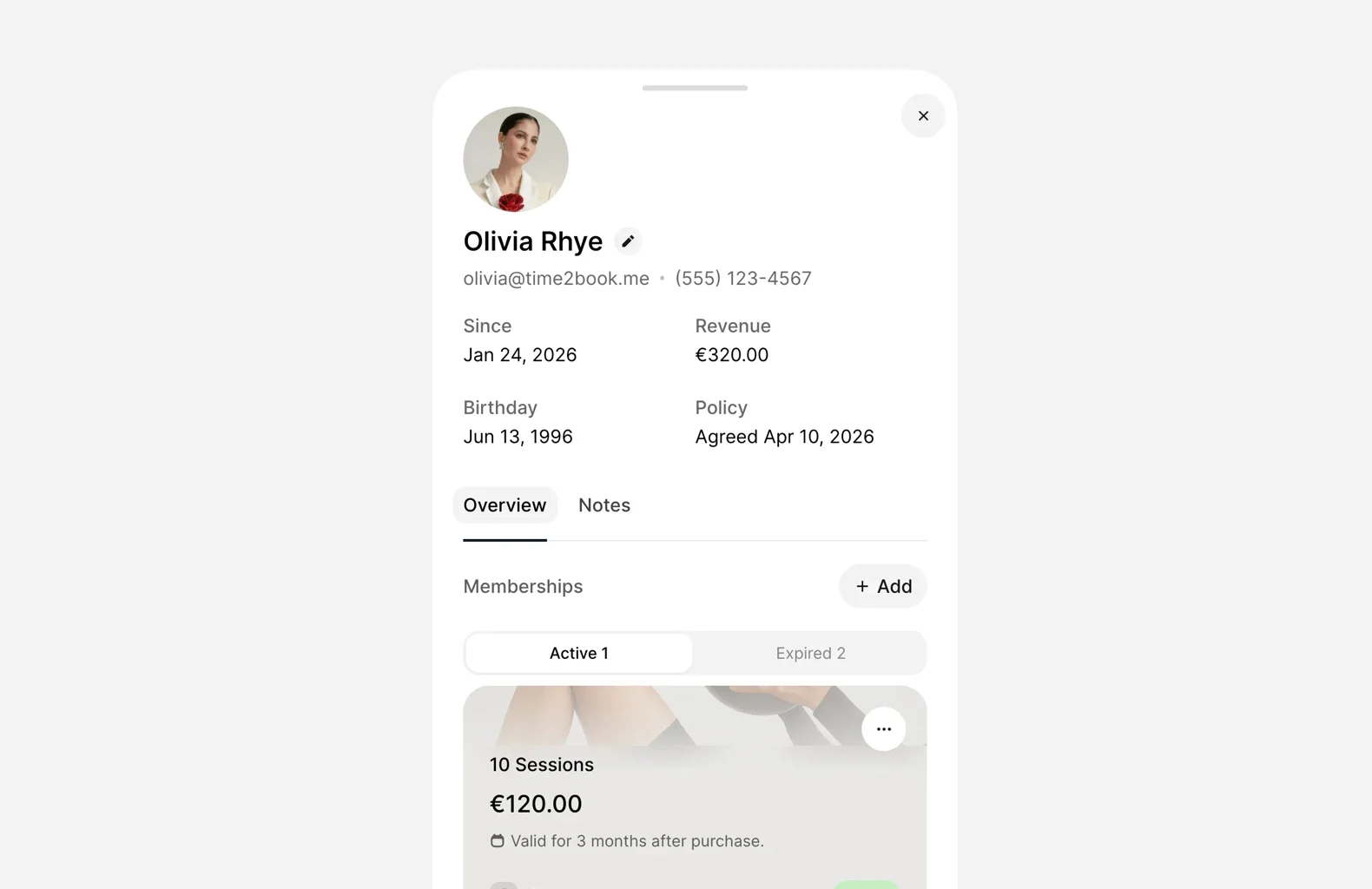 Yoga studio client management software