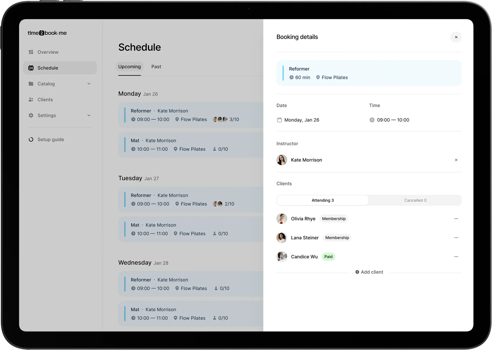 Class scheduling software preview
