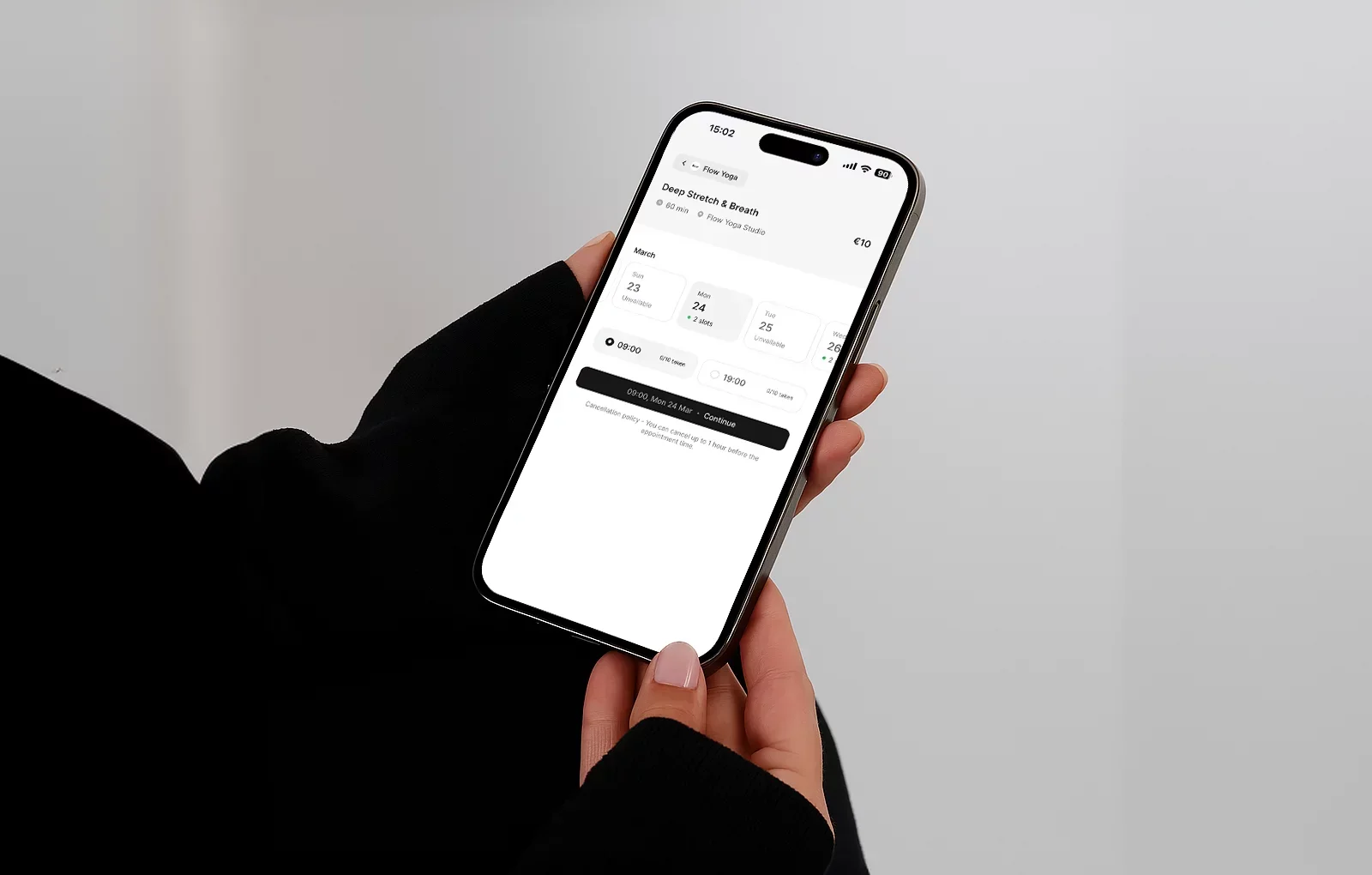 Simple client booking experience via phone