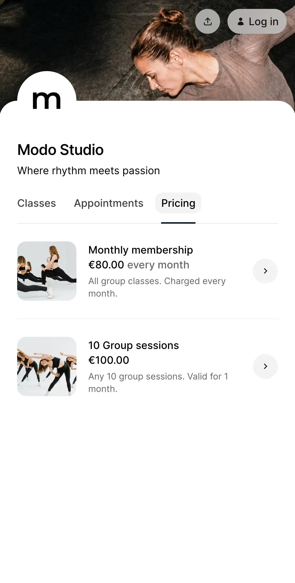 Dance studio payments software