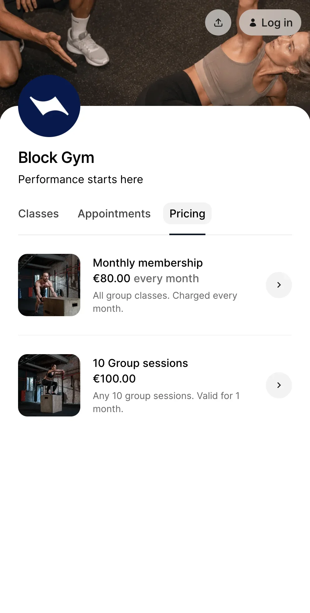 Gym payments software