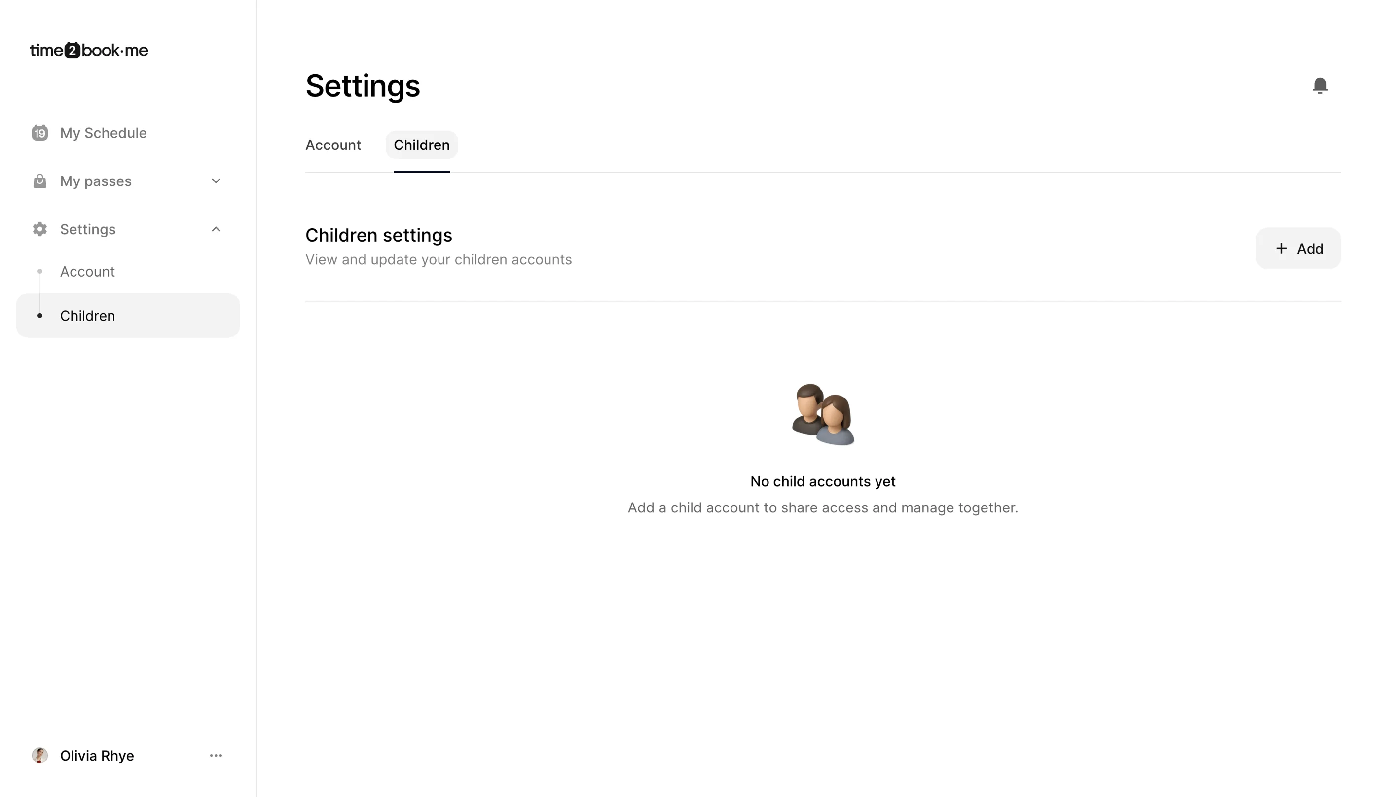 Add a child account
