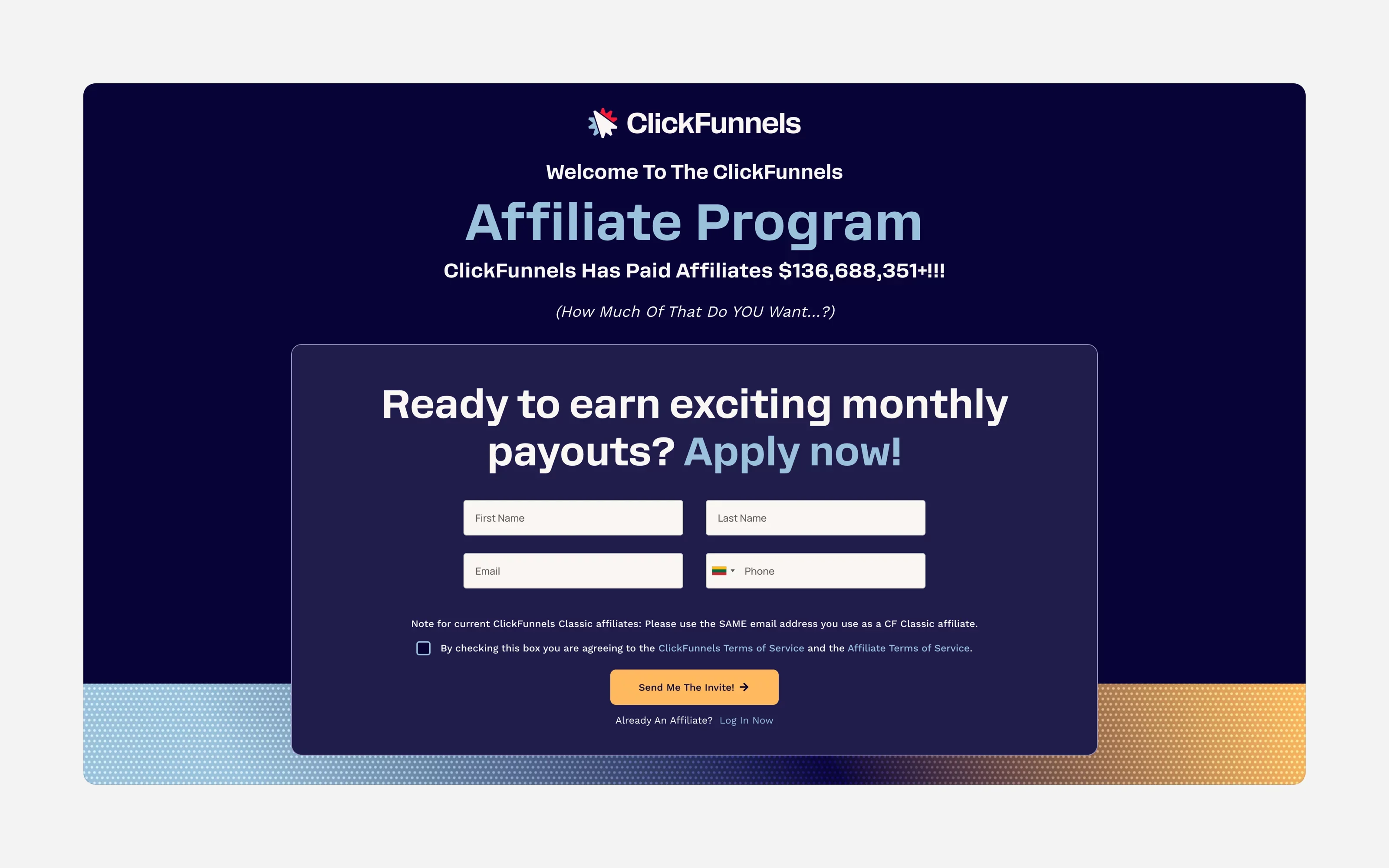 Highest paying affiliate programs #5 ClickFunnels