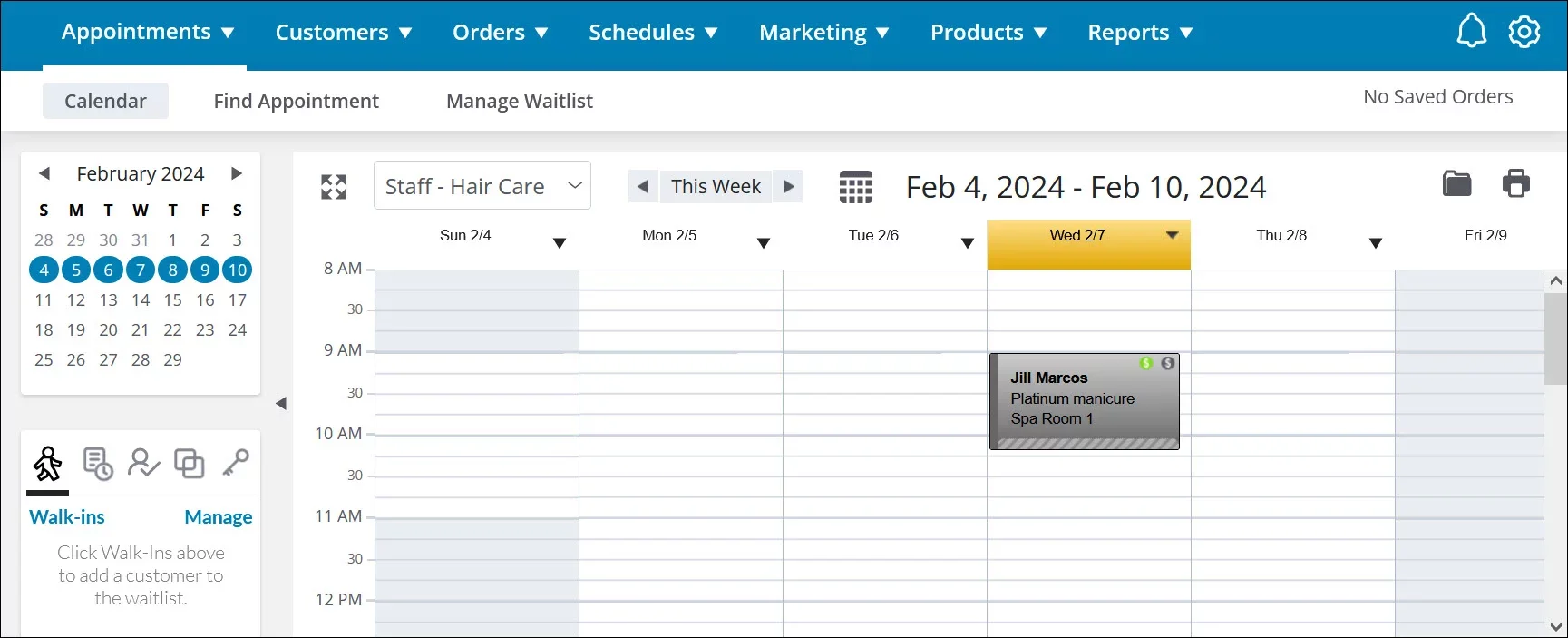 Mindbody software dashboard with scheduling and client management tools for gyms and wellness studios