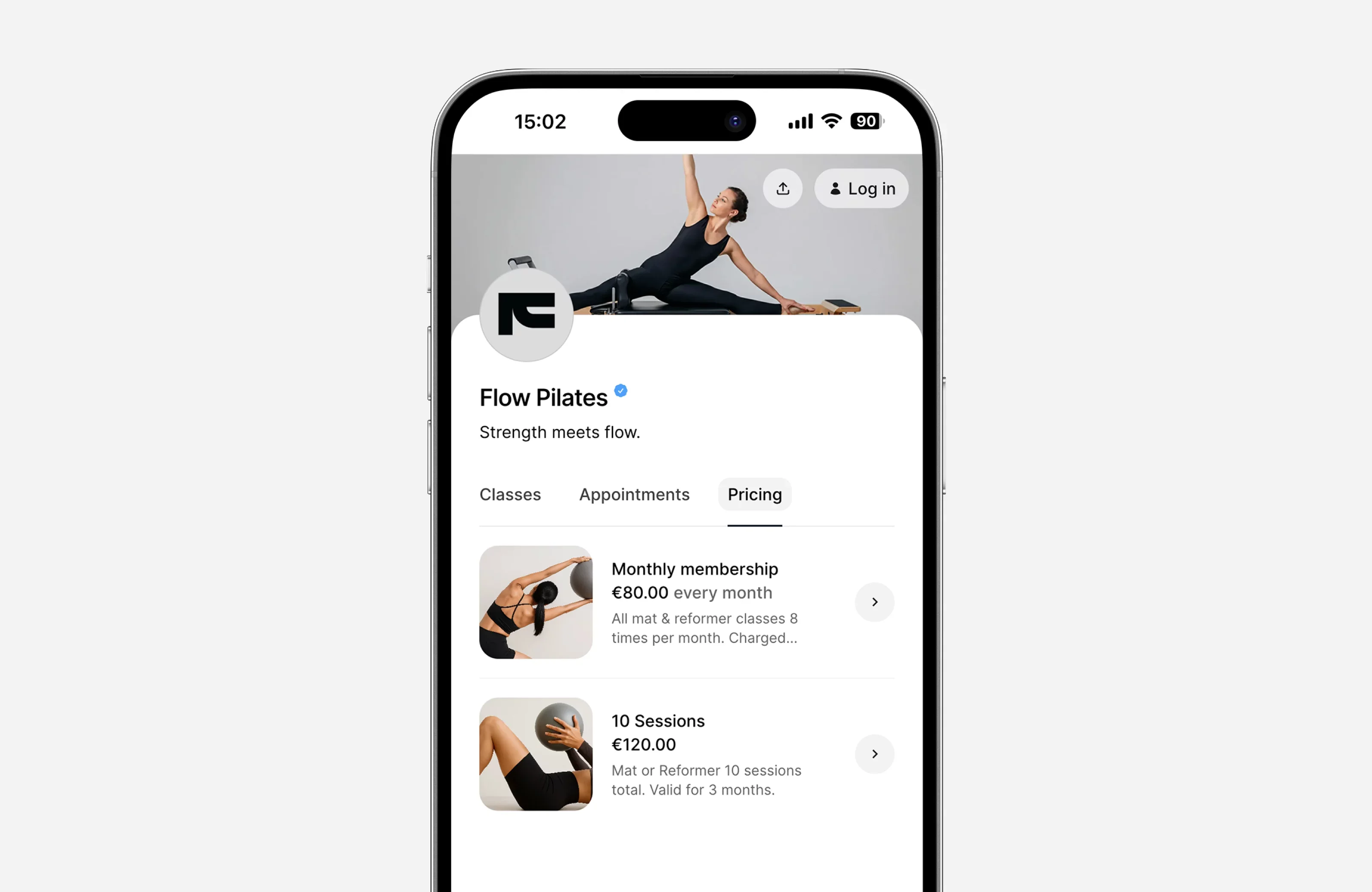 Memberships and Packages for Pilates studio
