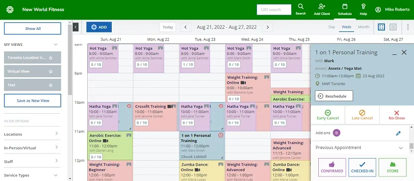 WellnessLiving studio management dashboard – Momence alternative